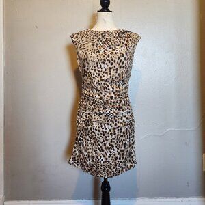 W by Worth Brown and Tan Midi Dress